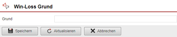 Screenshot der Anlagemaske eines Win-/Loss-Grunds