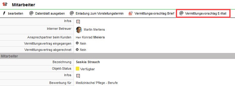 Screenshot markierter Objekt-Prozess-Button im geöffneten Kundendatensatz